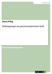 Cover von Prüfungsangst aus psychoanalytischer Sicht