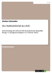Cover von Der Haftbefehl-Fall des IGH