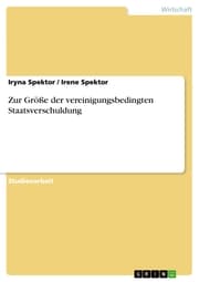 Cover von Zur Größe der vereinigungsbedingten Staatsverschuldung