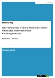 Cover von Die Farbenlehre Wilhelm Ostwalds auf der Grundlage mathematischer Ordnungssysteme