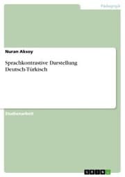 Cover von Sprachkontrastive Darstellung Deutsch-Türkisch