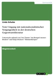 Cover von Vom Umgang mit nationalsozialistischer Vergangenheit in der deutschen Gegenwartsliteratur