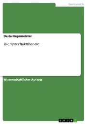 Cover von Die Sprechakttheorie
