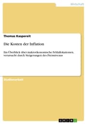 Cover von Die Kosten der Inflation