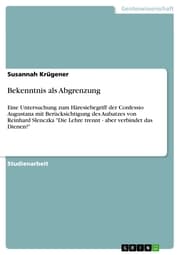 Cover von Bekenntnis als Abgrenzung