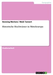 Cover von Historische Hochwässer in Mitteleuropa