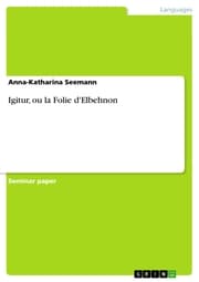 Cover von Igitur, ou la Folie d'Elbehnon