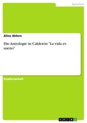 Cover von Die Astrologie in Calderón 'La vida es sueno'