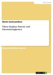 Cover von Viktor Kaplans Patente und Patentstreitigkeiten