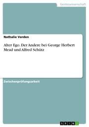 Cover von Alter Ego. Der Andere bei George Herbert Mead und Alfred Schütz