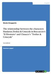 Cover von The relationship between the characters Pandarus, Troilus & Criseyde in Boccaccios 'Il Filostrato' and Chaucers 'Troilus & Criseyde'