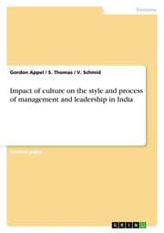 Cover von Impact of culture on the style and process of management and leadership in India