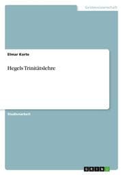 Cover von Hegels Trinitätslehre