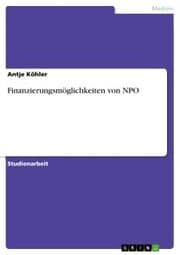 Cover von Finanzierungsmöglichkeiten von NPO