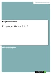 Cover von Exegese zu Markus 2,1-12