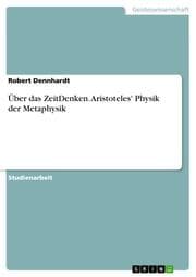 Cover von Über das ZeitDenken.Aristoteles' Physik der Metaphysik