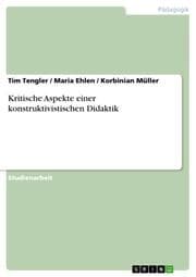 Cover von Kritische Aspekte einer konstruktivistischen Didaktik