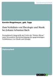 Cover von Zum Verhältnis von Theologie und Musik bei Johann Sebastian Bach