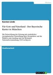 Cover von Für Gott und Vaterland - Der Bayerische Kurier in München