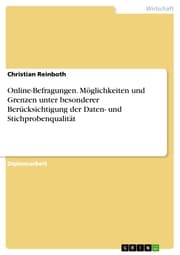 Cover von Online-Befragungen. Möglichkeiten und Grenzen unter besonderer Berücksichtigung der Daten- und Stichprobenqualität