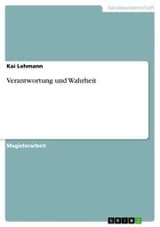 Cover von Verantwortung und Wahrheit