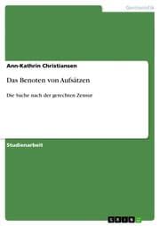 Cover von Das Benoten von Aufsätzen