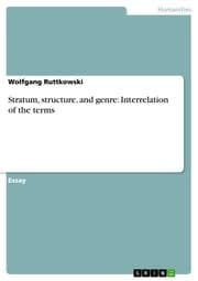 Cover von Stratum, structure, and genre: Interrelation of the terms