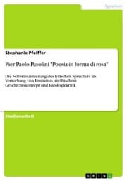 Cover von Pier Paolo Pasolini 'Poesia in forma di rosa'