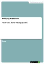 Cover von Probleme der Gattungspoetik