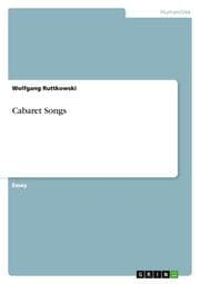 Cover von Cabaret Songs