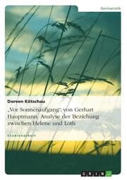 Cover von Vor Sonnenaufgang von Gerhart Hauptmann. Analyse der Beziehung zwischen Helene und Loth