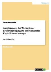 Cover von Auswirkungen des Wechsels der Rechnungslegung auf die publizierten Kapitalflussrechnungen