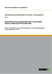 Cover von Sprachförderung und Sprachtherapie in der Schule.Kleines Vademecum für Studierende