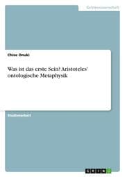 Cover von Was ist das erste Sein?