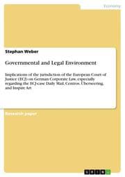Cover von Governmental and Legal Environment