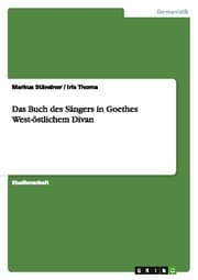 Cover von Das Buch des Sängers in Goethes West-östlichem Divan