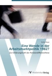 Cover von Eine Wende in der Arbeitsmarktpolitik 1982?