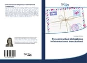 Cover von Pre-contractual obligations in international transactions