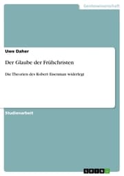 Cover von Der Glaube der Frühchristen