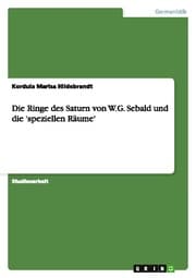 Cover von Die Ringe des Saturn von W.G.Sebald und die 'speziellen Räume'