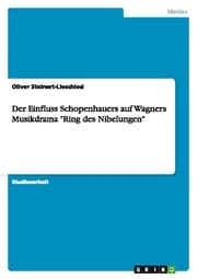 Cover von Der Einfluss Schopenhauers auf Wagners Musikdrama 'Ring des Nibelungen'