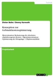 Cover von Konzeption zur Gebäudekostenoptimierung