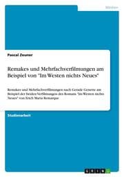 Cover von Remakes und Mehrfachverfilmungen am Beispiel von 'Im Westen nichts Neues'