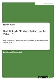 Cover von Bertolt Brecht 'Und der Haifisch der hat Zähne...'