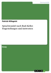 Cover von Sprachwandel nach Rudi Keller. Fragestellungen und Antworten