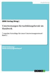 Cover von Unterweisungen für Ausbildungsberufe im Handwerk