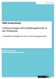 Cover von Unterweisungen für Ausbildungsberufe in der IT-Branche