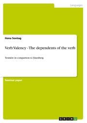 Cover von Verb Valency - The dependents of the verb