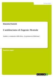 Cover von Lantifascismo di Eugenio Montale