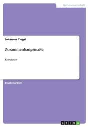 Cover von Zusammenhangsmaße